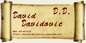 David Davidović vizit kartica